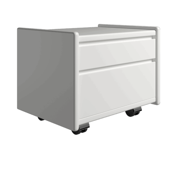 Kaagaard - Sengebord-Hvid-B: 80 D: 47-Hjul