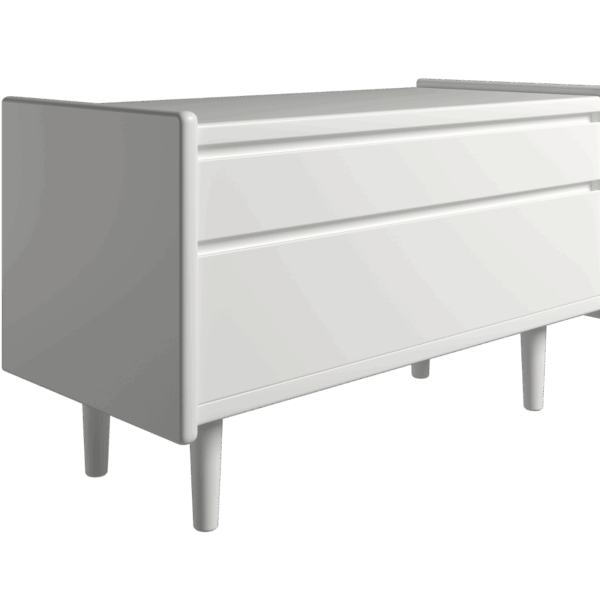 Kaagaard - Sengebord-Hvid-B: 80 D: 47-Træ ben