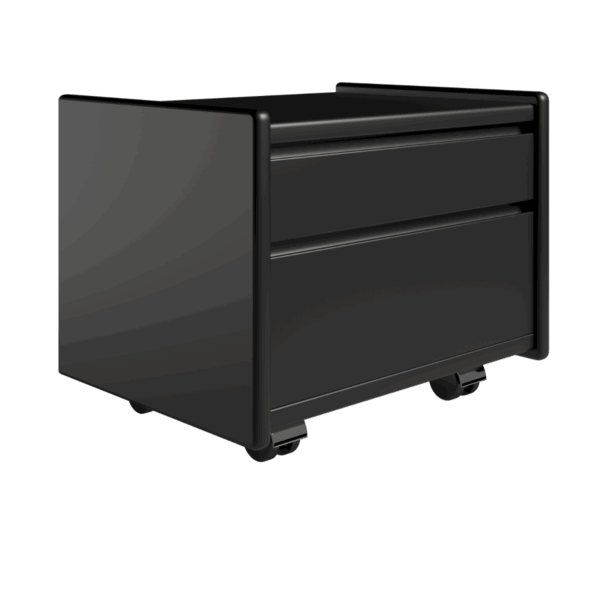 Kaagaard - Sengebord-Sort-B: 50 D: 37-Hjul