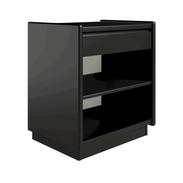 Kaagaard - Sengebord-Sort-B: 50 D: 37-Sokkel