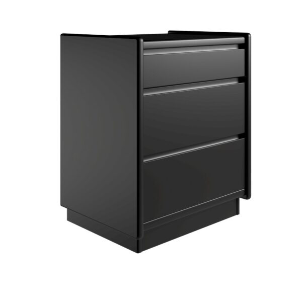 Kaagaard - Sengebord-Sort-B: 50 D: 37-Sokkel