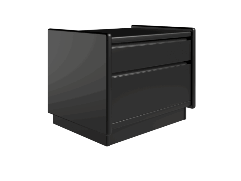 Kaagaard - Sengebord-Sort-B: 50 D: 37-Sokkel