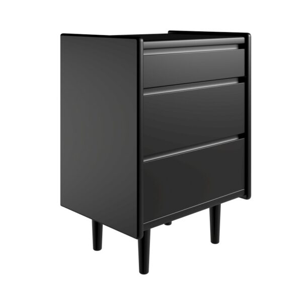 Kaagaard - Sengebord-Sort-B: 50 D: 47-Træ ben