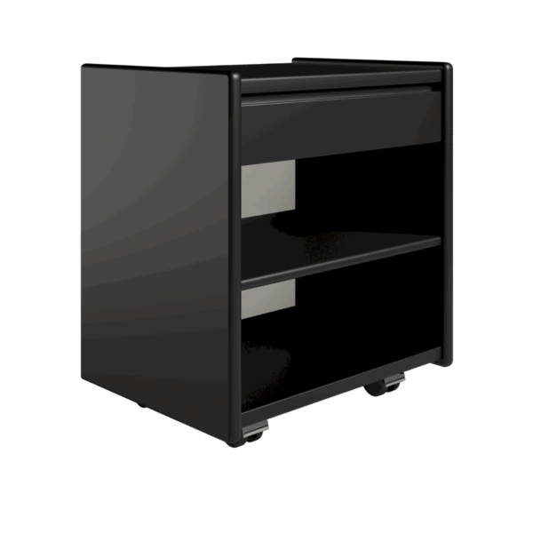 Kaagaard - Sengebord-Sort-B: 80 D: 37-Hjul