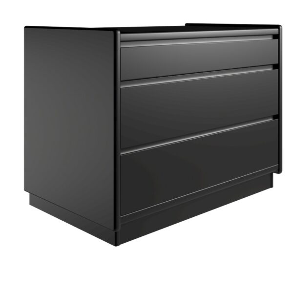 Kaagaard - Sengebord-Sort-B: 80 D: 37-Sokkel