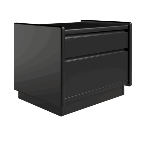 Kaagaard - Sengebord-Sort-B: 80 D: 37-Sokkel