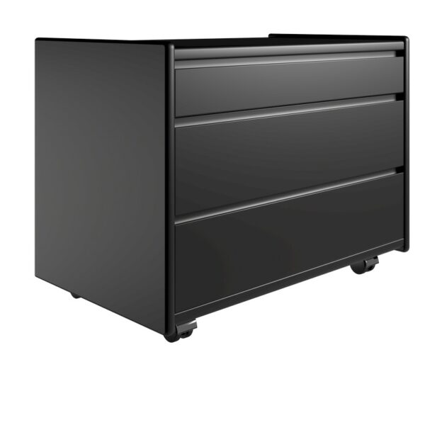 Kaagaard - Sengebord-Sort-B: 80 D: 47-Hjul