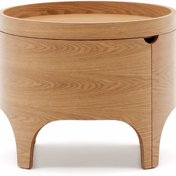 Sengebord Kave Home Octavia natur med opbevaring 55x55x45 cm