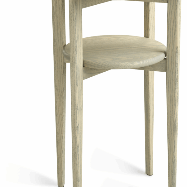 Sengebord, natbord Oscarssons Möbel Mira massiv gråolieret ask Ø39xH65 cm