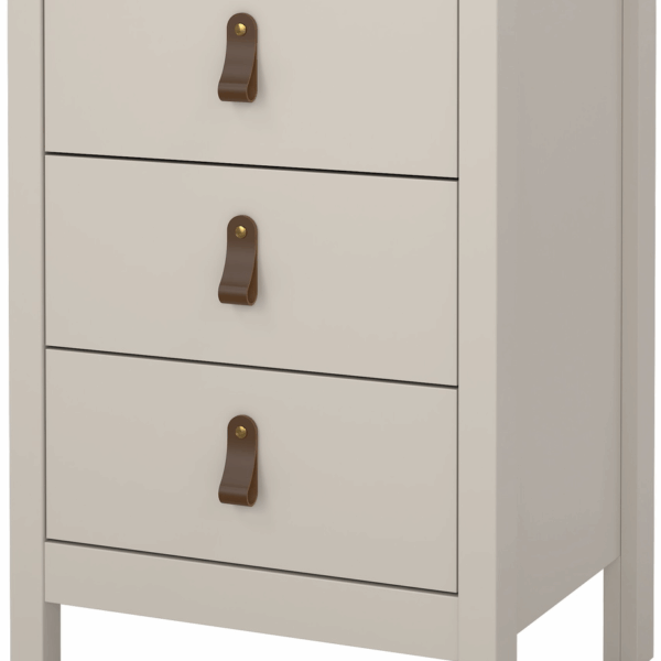 Sengebord / natbord Vesterholm Lunor 3 skuffer Kashmir H70xB44xD38 cm vægmonteret FSC