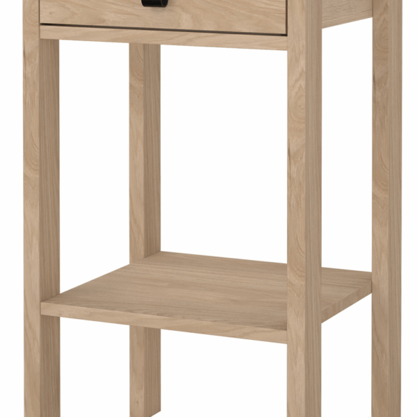 Sengebord/natbord Vesterholm Lunor Jackson Hickory H70 cm 1 skuffe FSC-spånplade