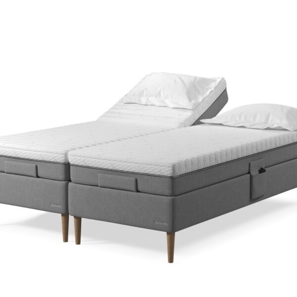 Dunlopillo - Pure Deluxe elevationsseng 160x200 cm - Med indbygget topmadras - Naturlatex