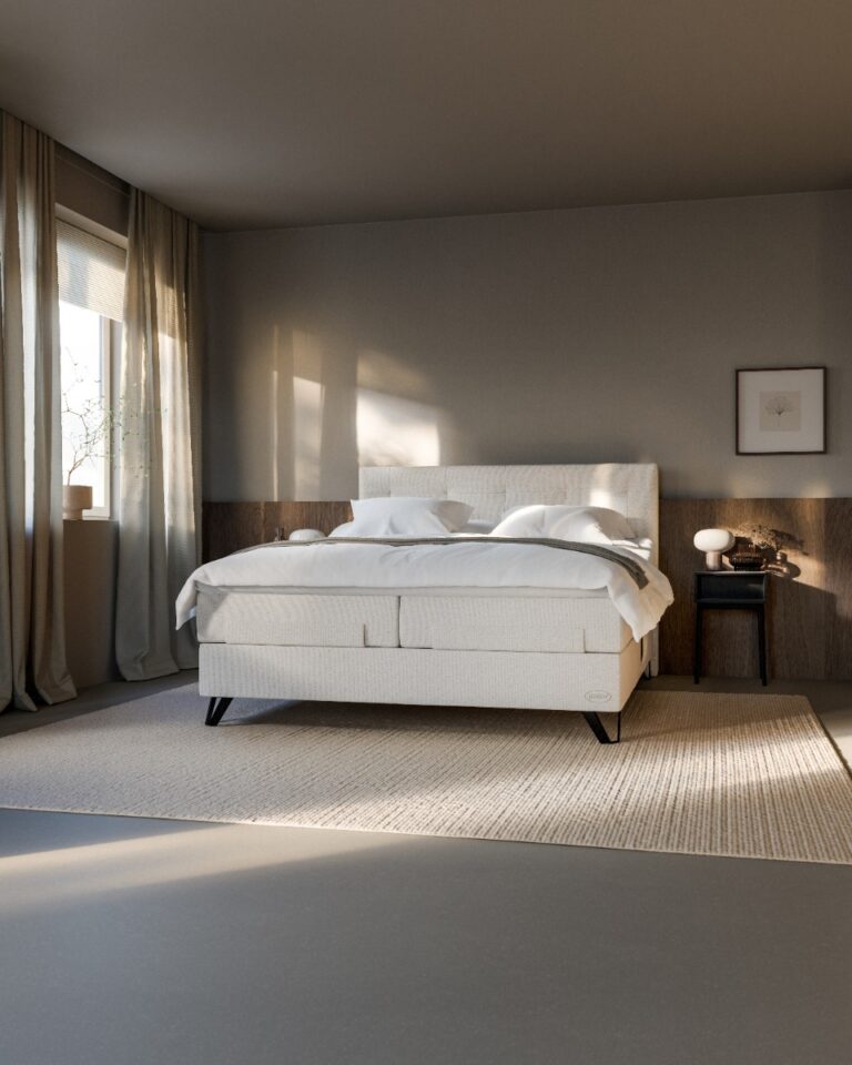 Jensen - Prestige Aqtive II Elevationsseng 160x200 cm - Inkl. topmadras og ben