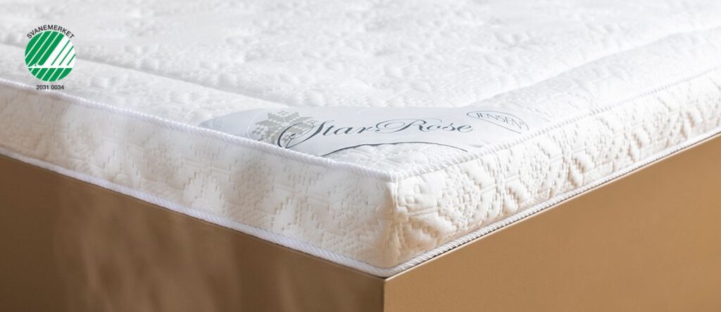 Jensen - StarRose topmadras - Natur latex kerne - Kashmir-kvalitet - Svanemærket-140x200
