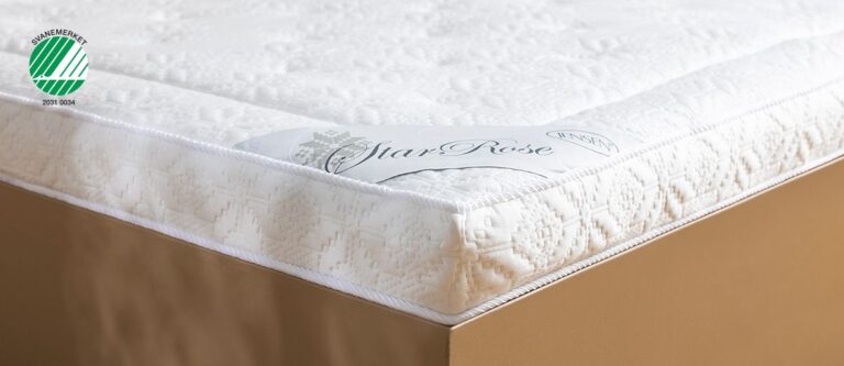 Jensen - StarRose topmadras - Natur latex kerne - Kashmir-kvalitet - Svanemærket-140x200