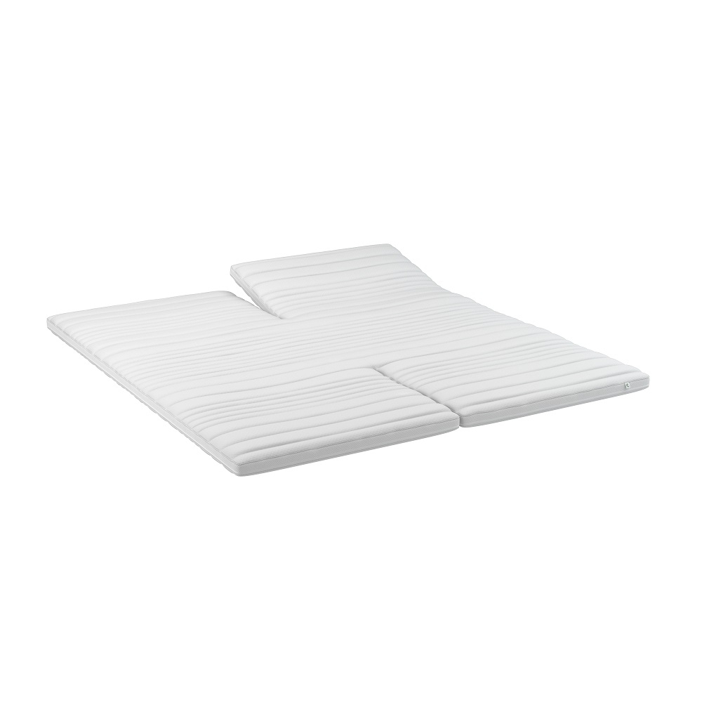 Livingbed - Karma Lux H-Split topmadras Svane med Latex kerne- slids i begge ender- elevations topmadras-160x200