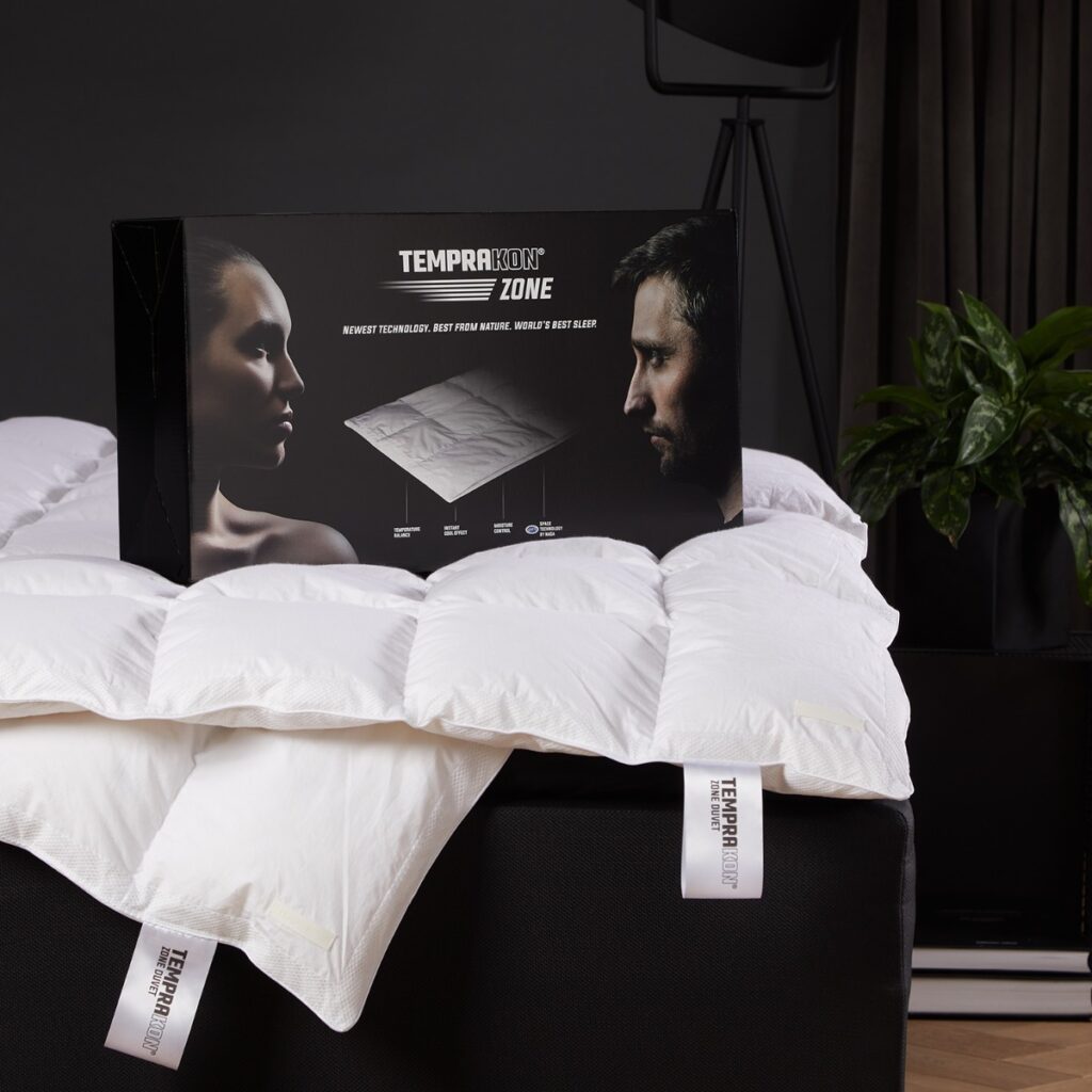 Temprakon - Zone Varm - Vinterdyne i Gåsedun - indbygget aktiv temperatur regulering - 140x200