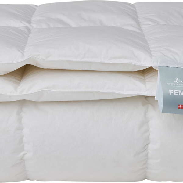 Vinterdyne Quilts of Denmark FEMØ 140x200 cm, 550 g moskusdun, Cambric bomuld, OEKO-TEXÂ® NOMITE Downpass