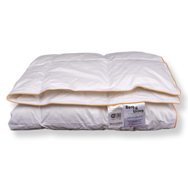 Allergivenlig baby sommerdyne 70x100 cm - Let sommerdyne med hvide europæiske gåsedun - Borg Living baby gåsedunsdyne