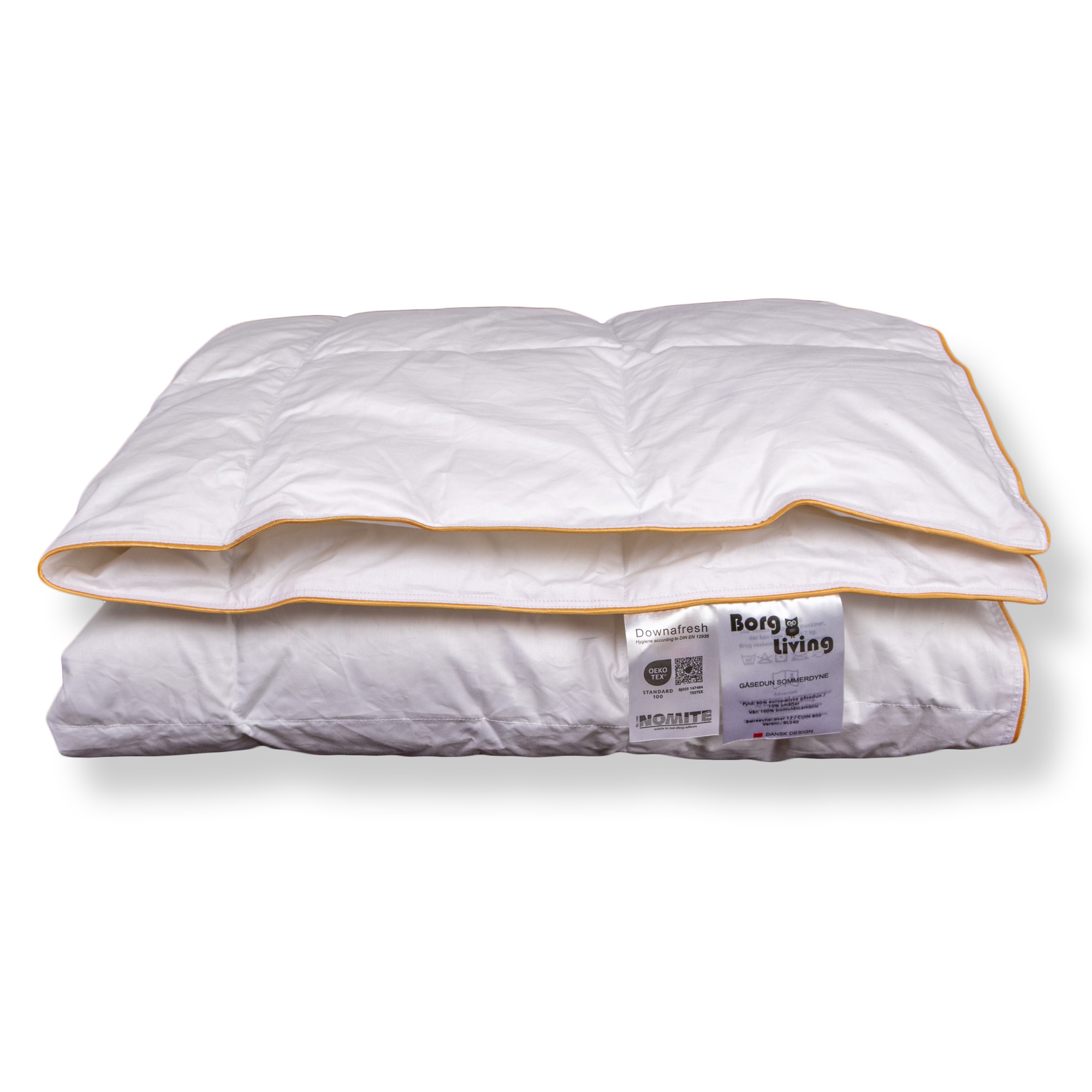 Allergivenlig baby sommerdyne 70x100 cm - Let sommerdyne med hvide europæiske gåsedun - Borg Living baby gåsedunsdyne Allergivenlig baby sommerdyne 70x100 cm - Let sommerdyne med hvide europæiske gåsedun - Borg Living baby gåsedunsdyne