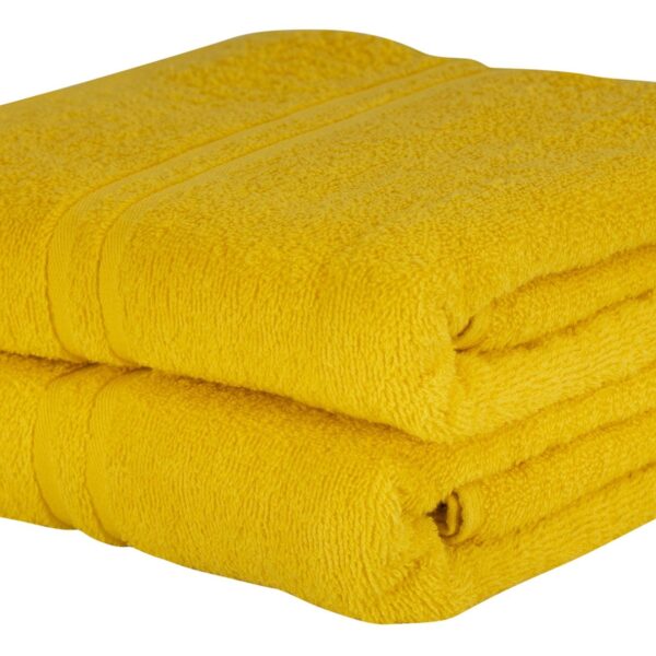 Badehåndklæde - 100% Gul bomulds håndklæde - Ekstra blødt bomuld