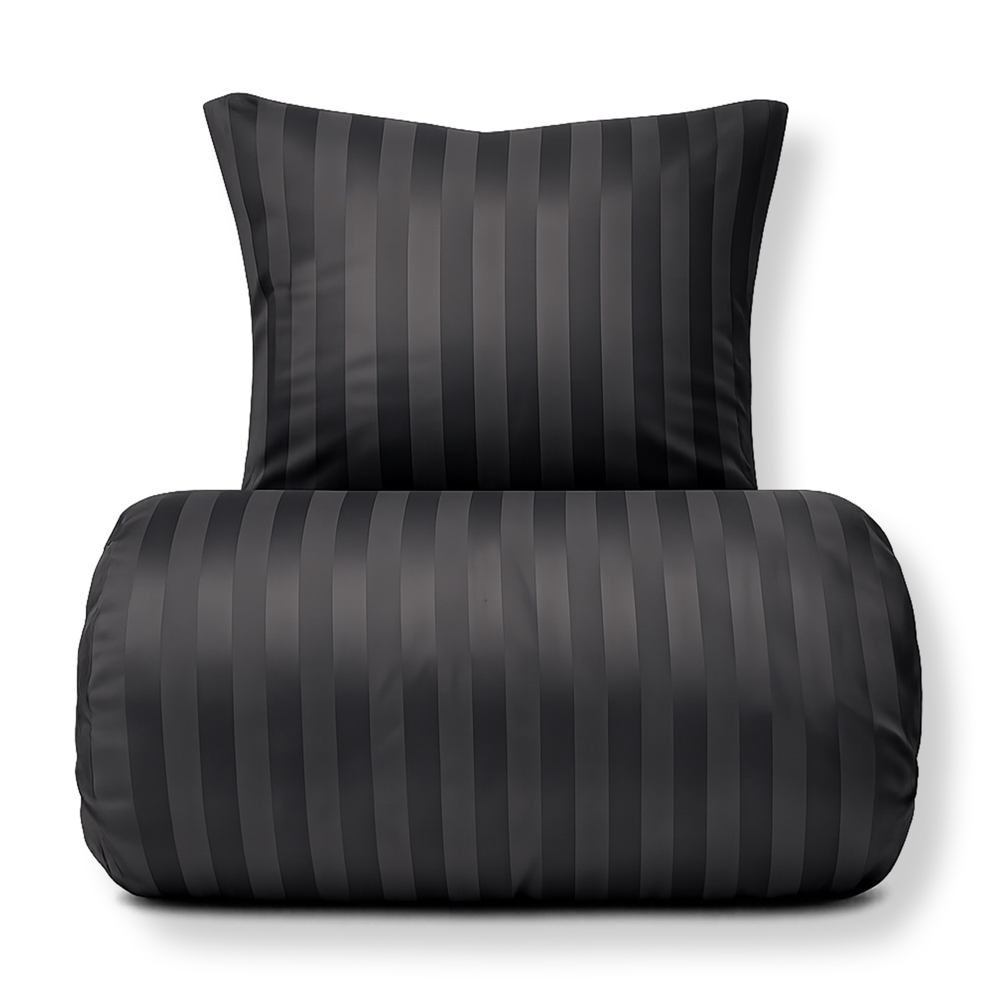 Bambus sengetøj 140x200 cm - 100% bambus - Grå jacquardvævet striber Bambus sengetøj 140x200 cm - 100% bambus - Grå jacquardvævet striber