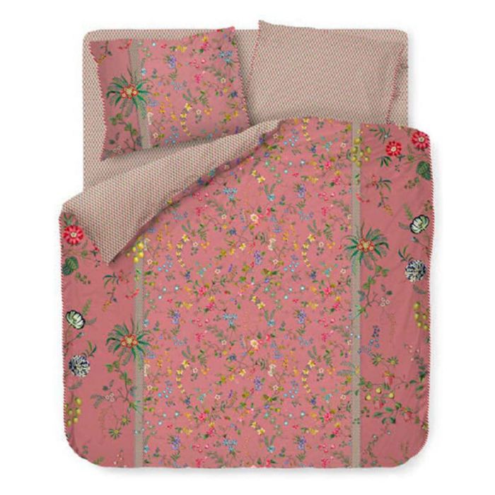 Blomstret sengetøj - 140x200 cm - Petites Fleur Pink - 2 i 1 sengesæt - 100% bomuld - Pip Studio sengetøj