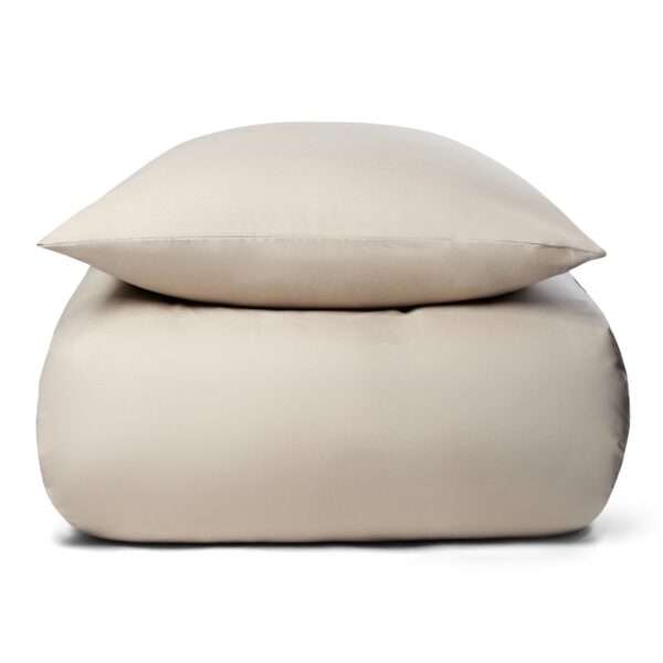 Dobbelt sengetøj 200x220 cm - Microfiber - Ensfarvet beige