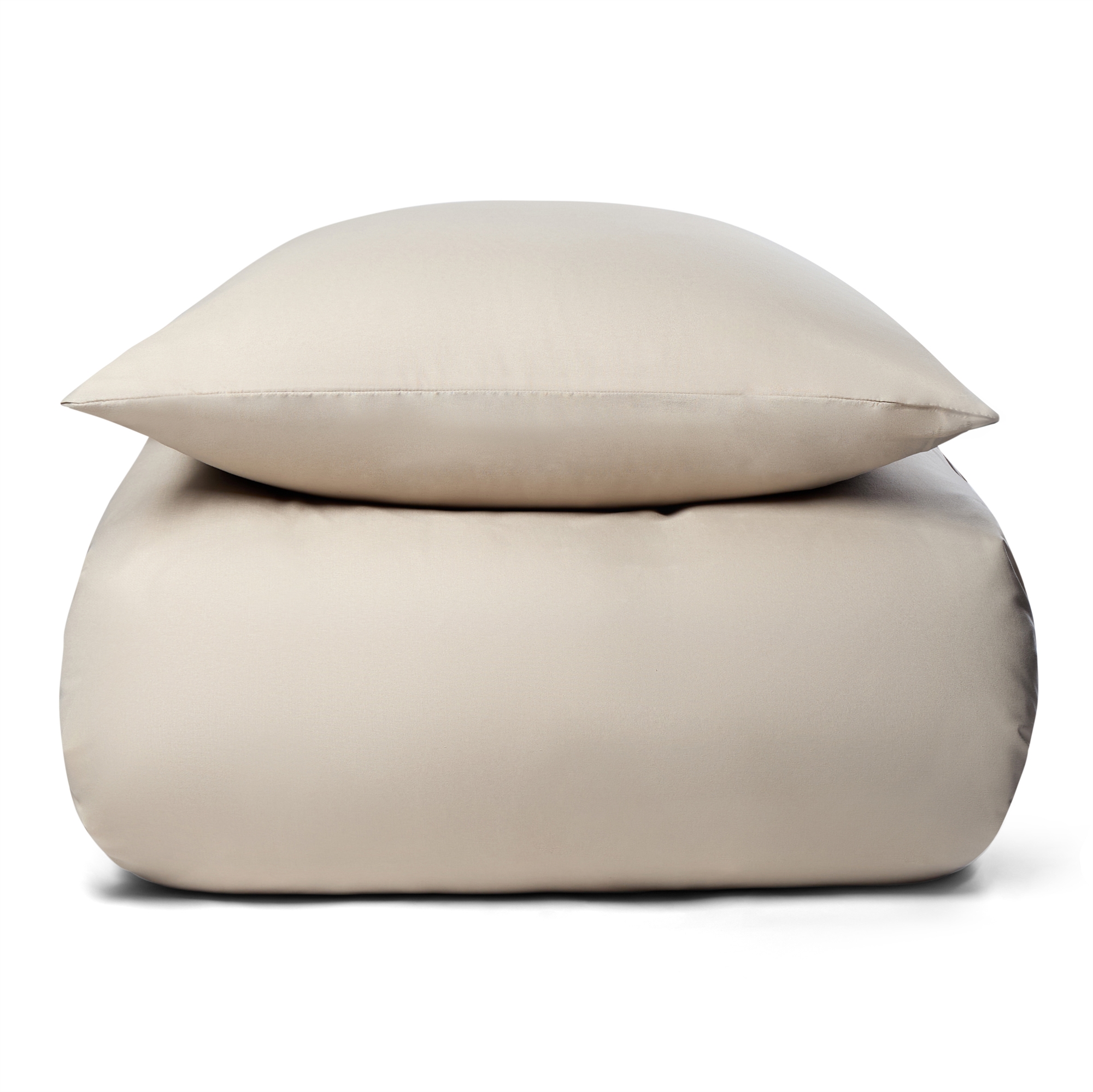 Dobbelt sengetøj 200x220 cm - Microfiber - Ensfarvet beige Dobbelt sengetøj 200x220 cm - Microfiber - Ensfarvet beige