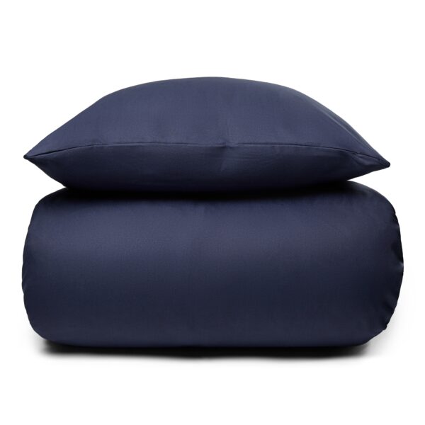 Dobbelt sengetøj 200x220 cm - Microfiber - Ensfarvet mørkeblå