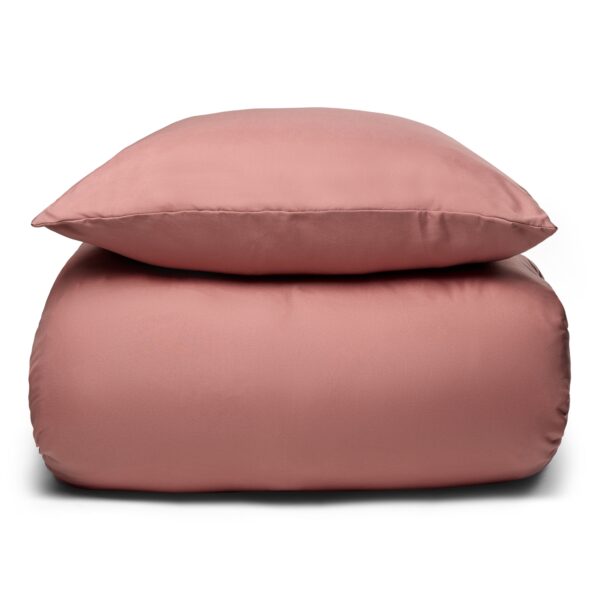 Dobbelt sengetøj 200x220 cm - Microfiber - Ensfarvet rosa