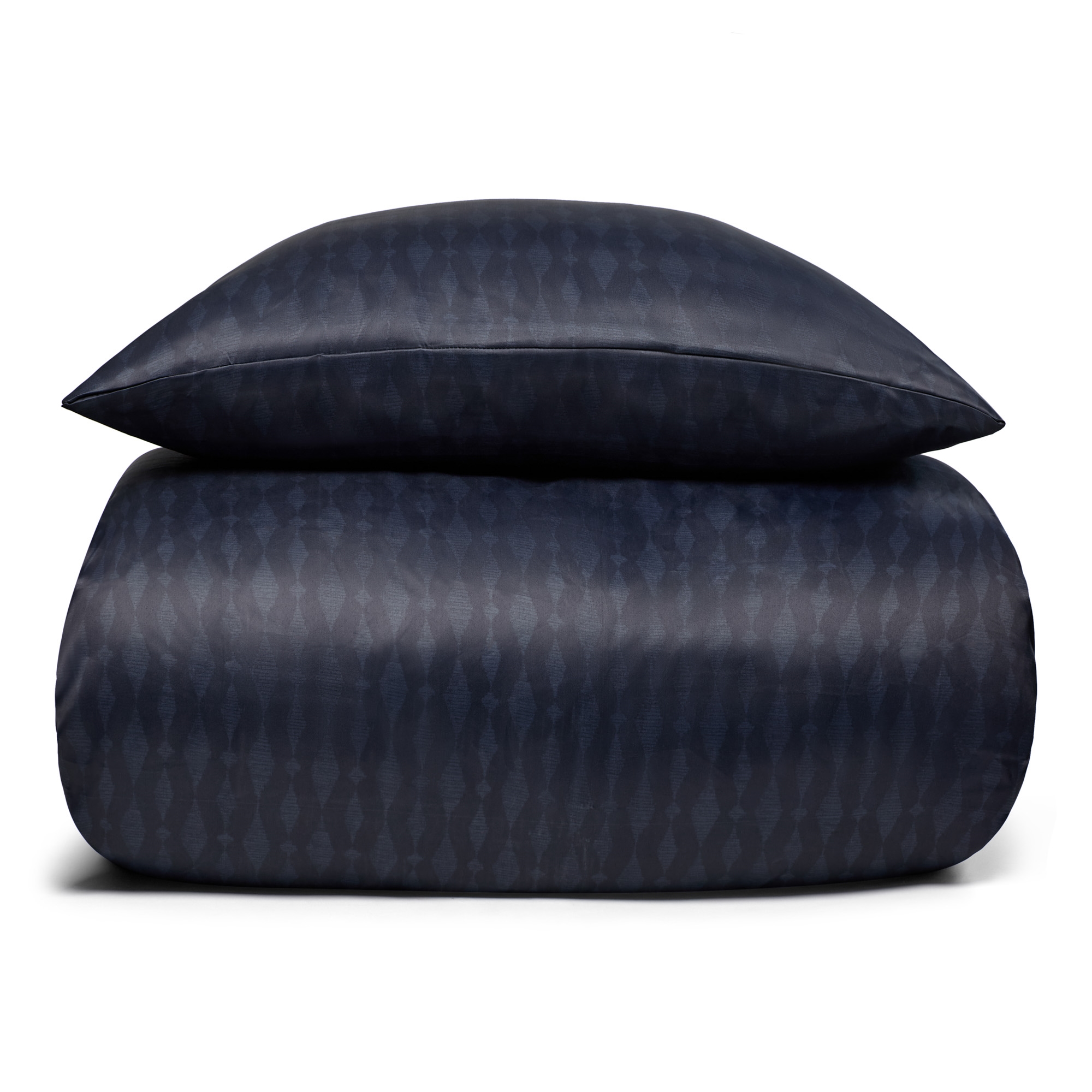 Dobbelt sengetøj 200x220 cm - Satin - Mørkeblåt mønster design Dobbelt sengetøj 200x220 cm - Satin - Mørkeblåt mønster design