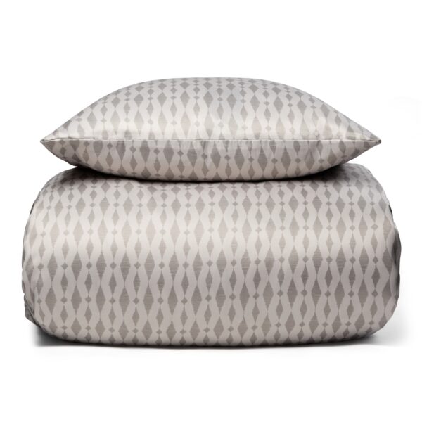 Dobbelt sengetøj 200x220 cm - Satin - Sandfarvet mønster design