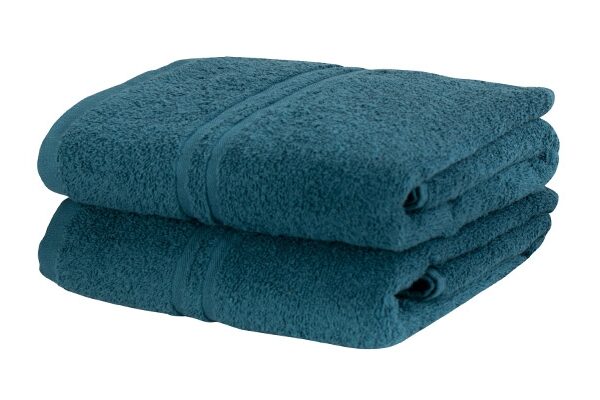 Gæstehåndklæde - 30x50 cm - Blå - 100% Bomulds håndklæde - Ekstra blødt