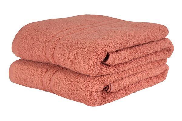 Gæstehåndklæde - 30x50 cm - Coral - 100% Bomulds håndklæde - Ekstra blødt