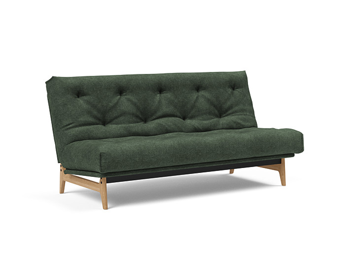 Innovation - Aslak sovesofa m/fast betræk 140x200 cm - Soft Spring madras-281