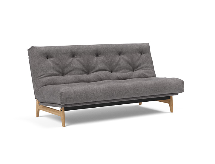Innovation - Aslak sovesofa m/fast betræk 140x200 cm - Soft Spring madras-282