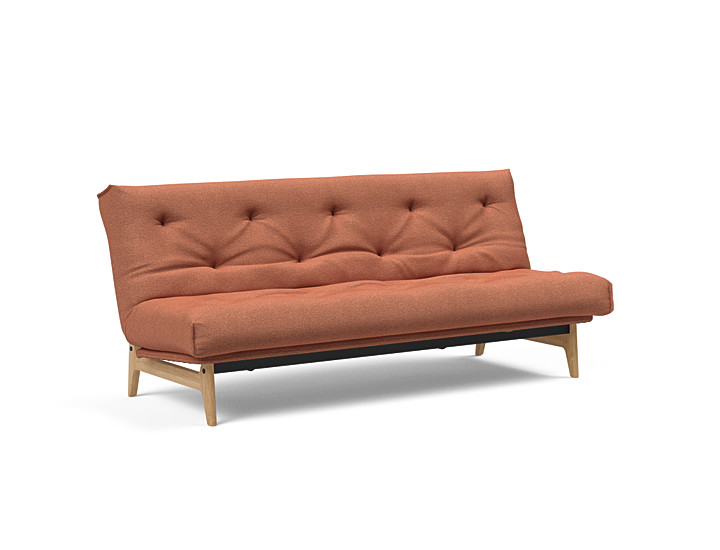 Innovation - Aslak sovesofa m/fast betræk 140x200 cm - Soft Spring madras-301