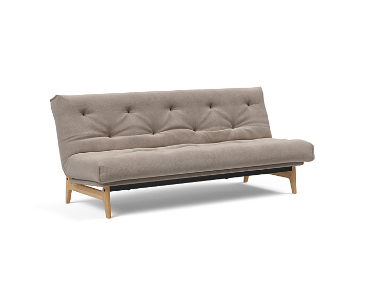 Innovation - Aslak sovesofa m/fast betræk 140x200 cm - Soft Spring madras-318