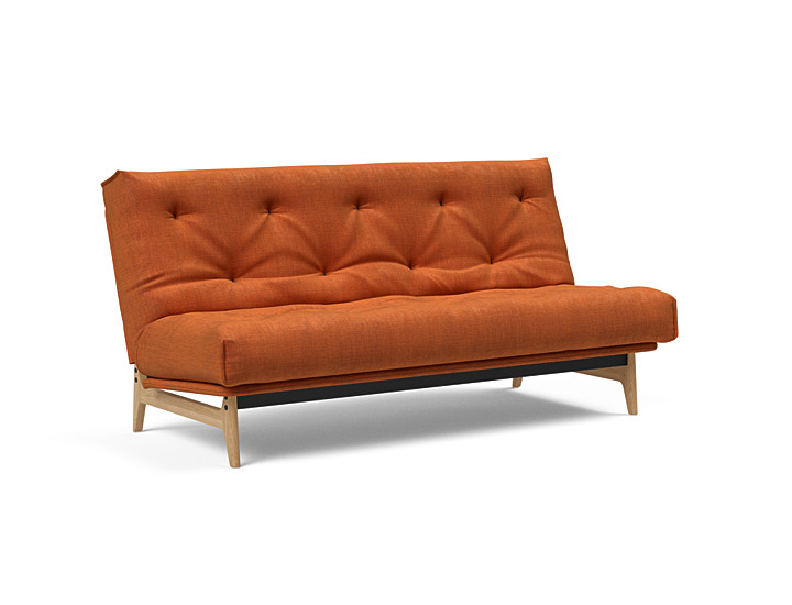 Innovation - Aslak sovesofa m/fast betræk 140x200 cm - Soft Spring madras-412