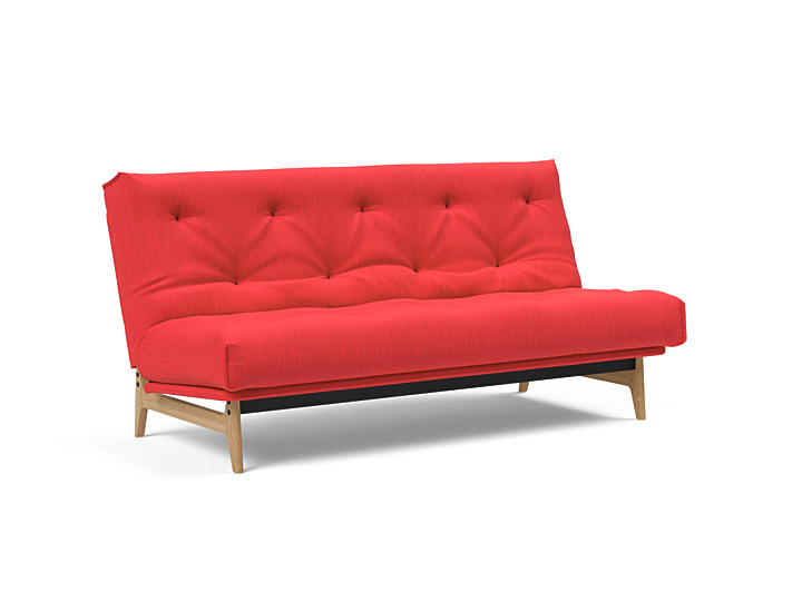 Innovation - Aslak sovesofa m/fast betræk 140x200 cm - Soft Spring madras-511