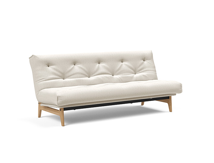 Innovation - Aslak sovesofa m/fast betræk 140x200 cm - Soft Spring madras-531