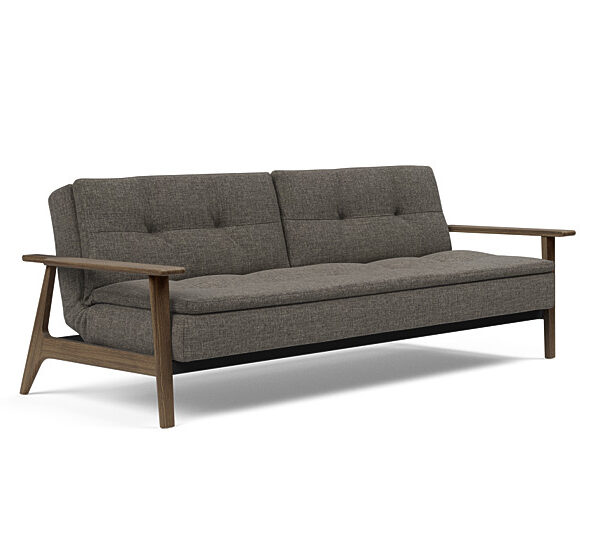 Innovation - Dublexo Sovesofa med Frej Egetræs arm - Liggemål 115x210 cm -216 -Røget Egetræ