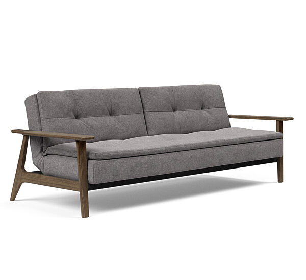 Innovation - Dublexo Sovesofa med Frej Egetræs arm - Liggemål 115x210 cm -217 -Røget Egetræ