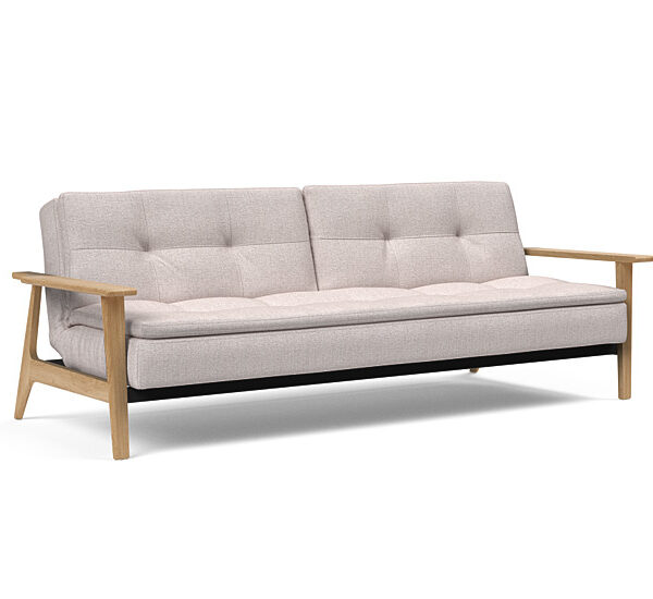 Innovation - Dublexo Sovesofa med Frej Egetræs arm - Liggemål 115x210 cm -300 -Egetræ