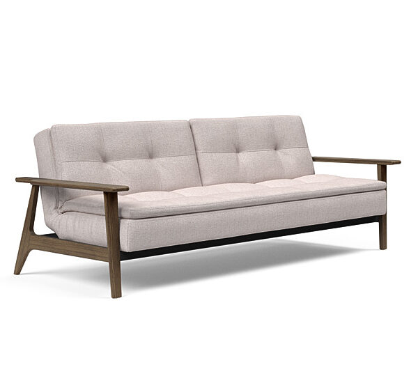 Innovation - Dublexo Sovesofa med Frej Egetræs arm - Liggemål 115x210 cm -300 -Røget Egetræ