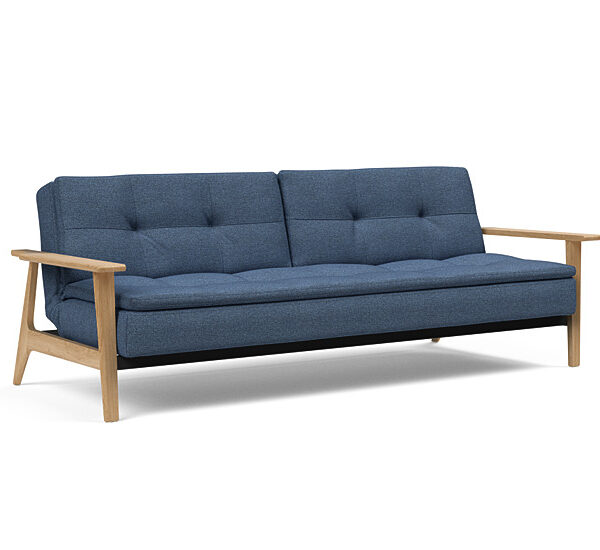 Innovation - Dublexo Sovesofa med Frej Egetræs arm - Liggemål 115x210 cm -302-Egetræ
