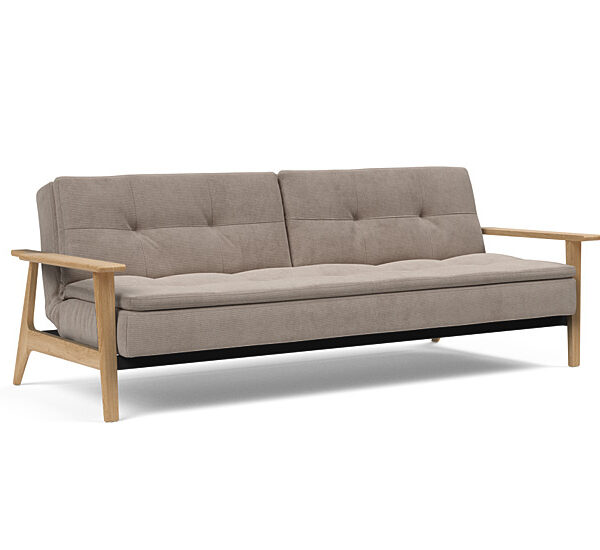 Innovation - Dublexo Sovesofa med Frej Egetræs arm - Liggemål 115x210 cm -318-Egetræ
