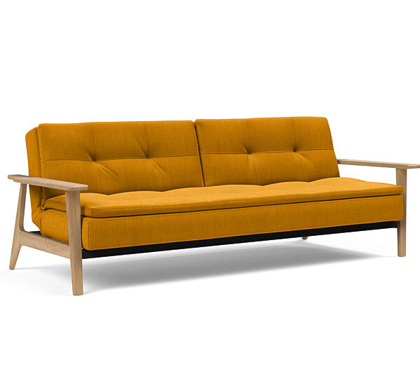 Innovation - Dublexo Sovesofa med Frej Egetræs arm - Liggemål 115x210 cm -507-Egetræ