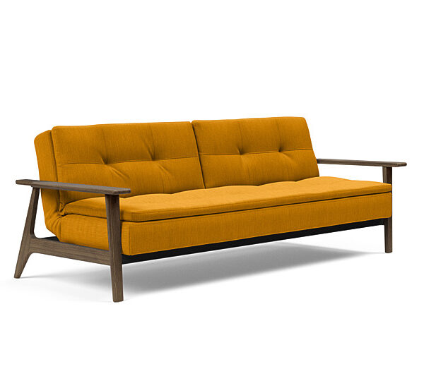 Innovation - Dublexo Sovesofa med Frej Egetræs arm - Liggemål 115x210 cm -507-Røget Egetræ